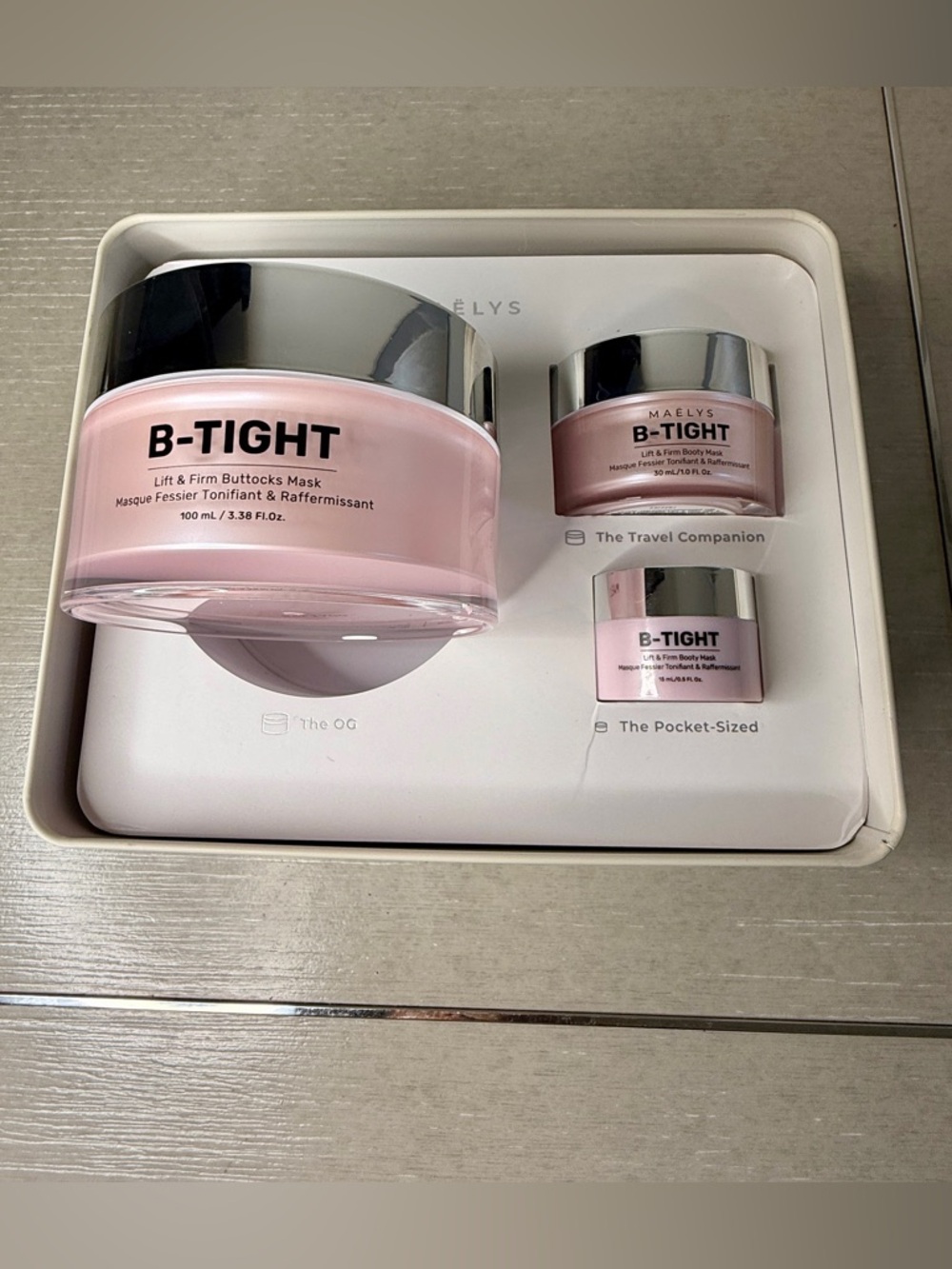 MAELYS B-TIGHT Lift & Firm Booty Mask - 3 piece set.